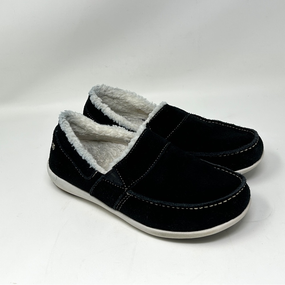 Spenco Orthotic Suede Slip-Ons Fiesta Cozy Black size 7 B